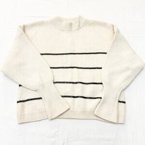 The Kooples Wool Long Sleeve Sweater Black Studded Trim Size 3 L